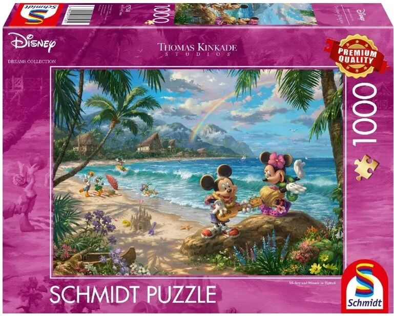 Puzzle 1000 pcs Disney, Minnie & Mickey à Hawaii - Puzzles Schmidt