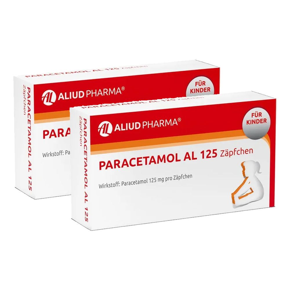 Paracetamol AL 125 Zäpfchen x2 2x10 St Säuglings-Suppositorien