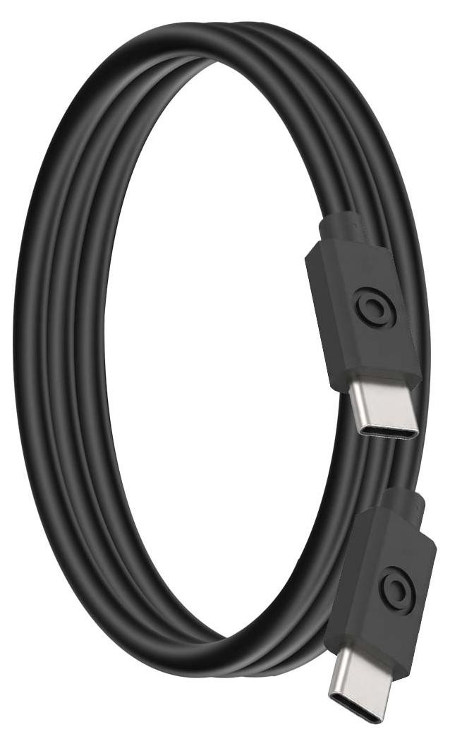 BigBen Connected USB-C naar USB-C kabel, 50 cm, 3A, zwart