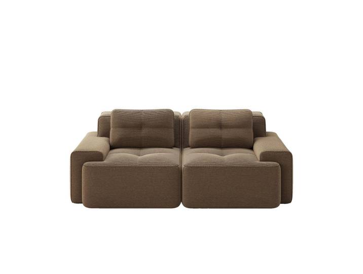 Flora Grace Sofa 204/104/69 cm in Braun aus Cordstoff, modular und tiefsitzend, 104x69x204 cm, Wohnzimmer, Sofas & Couches, Sofas