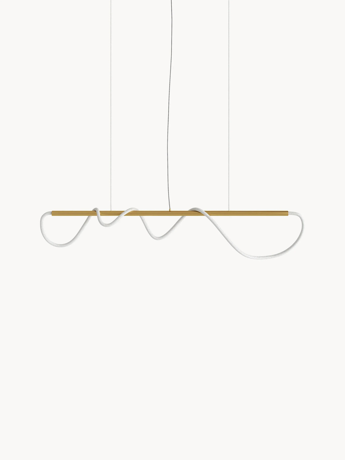 Maytoni Tau LED hanglamp goud/messing, B: 18 cm, H: 140 cm
