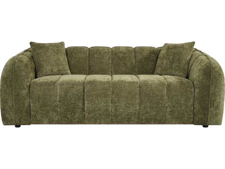 Canapé droit style bubble en tissu Wagram - 3 places - Vert