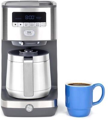 GE 10 Cup Drip Coffee Maker with Single Serve