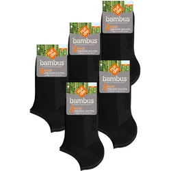 NUR DIE Herren Sneakersocken Bambus Sneaker 10er Pack