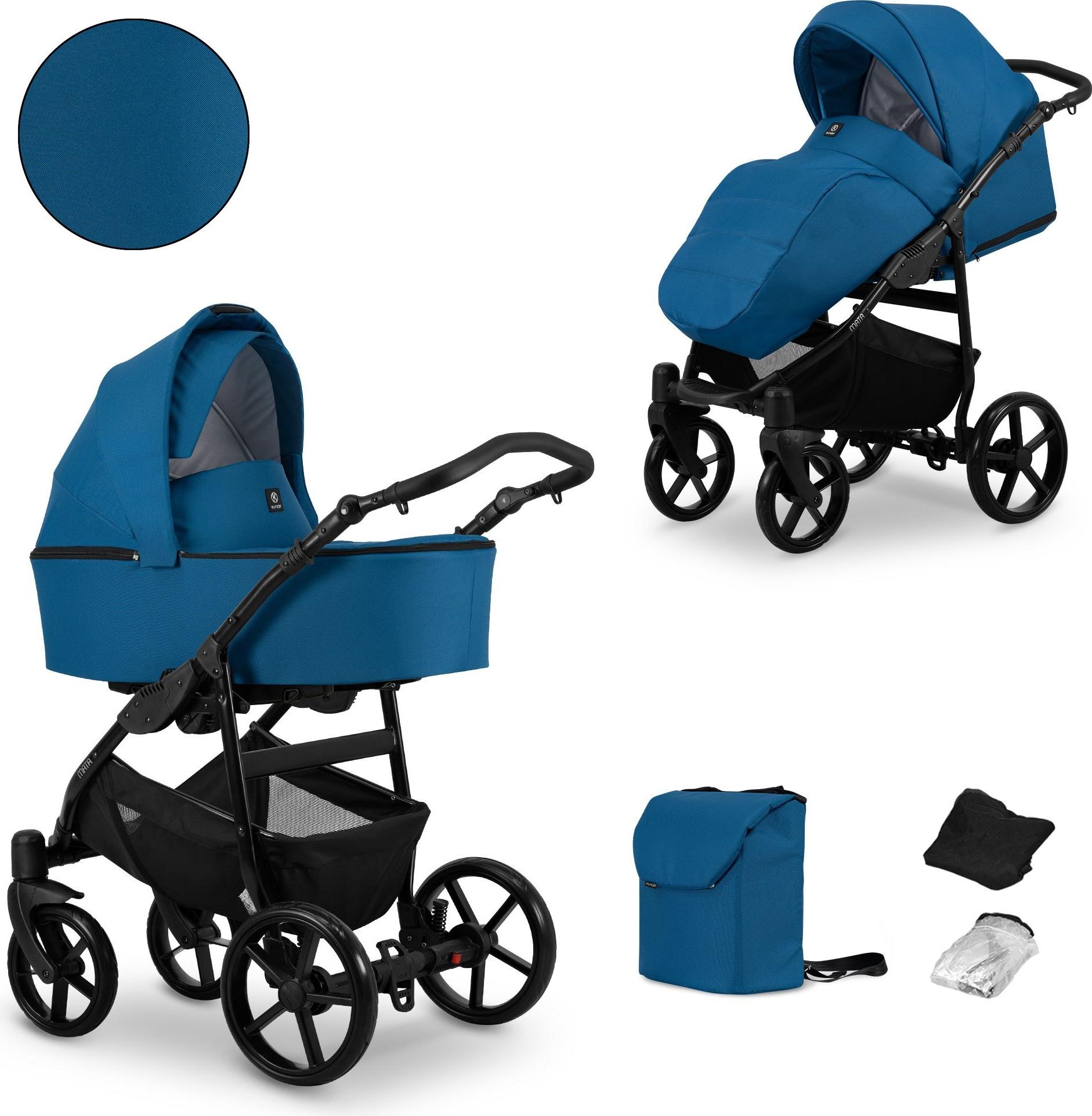 Kunert MATA 2in1 in Blau/Marine - Vielseitiger Babywagen für Komfort und Sicherheit