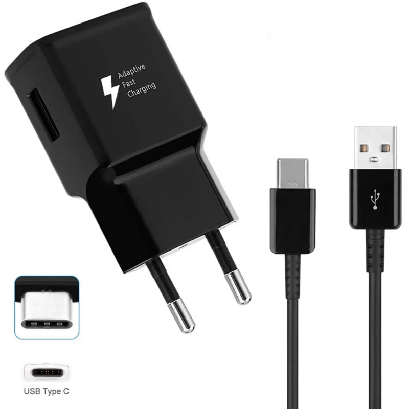 MediaRuler Samsung EP-TA200 Power Adapter + USB-C Kabel schwarz