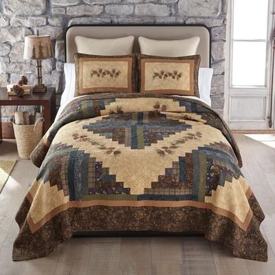 Donna Sharp Cabin Raising Pinecone Cotton Quilt Collection