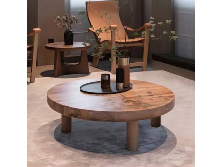 CUXAHO Couchtisch Beistelltisch Retro Wohnzimmertisch Modern Vintage Sofatisch Couchtisch Kaffeetischfür Wohnzimmer,Home Office(D50xH40cm/19.7x15.7in)
