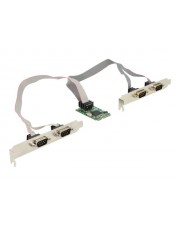 Delock MiniPCIe I/O PCIe full size 4 x Serial RS-232 Serieller Adapter 1.1 Mini Card x 4 (95243)