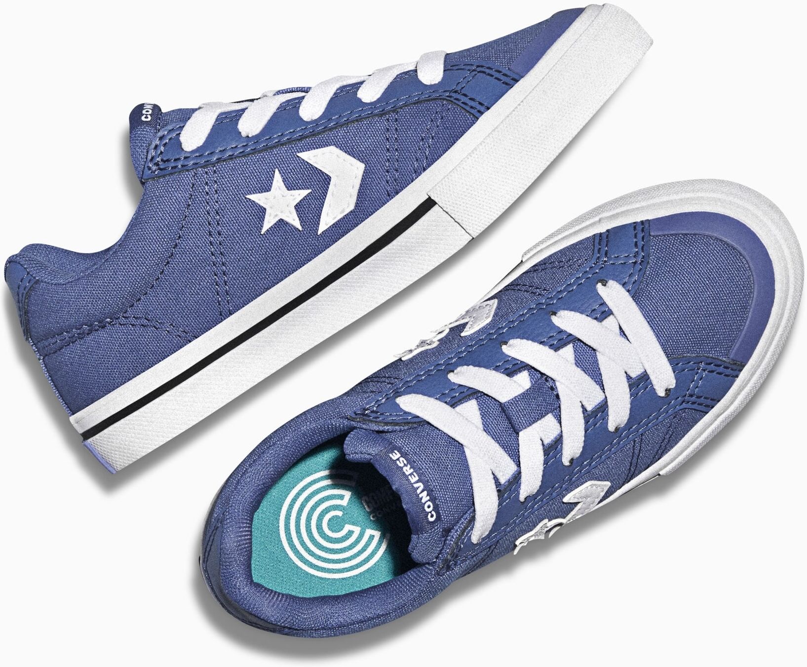 Sneaker CONVERSE "SPORT CASUAL CANVAS", Kinder, Gr. 32, blau (indigo storm, weiß, indigo storm), Synthetik, Textil, Schuhe Sneaker
