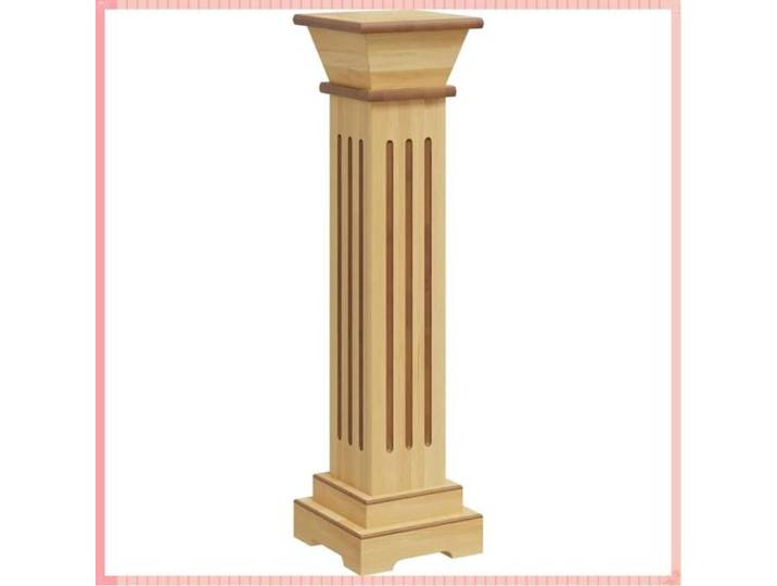 Support pilier à plantes clair MDF - Bois - Terrasse - Chambre - 17x17x66 cm