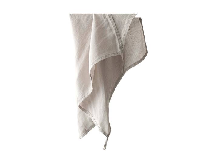 Tell Me More Torchon en lin Tell me more 50 x 70cm Gris chaud