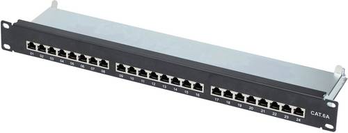 Renkforce 24 Port Netzwerk-Patchpanel 483mm (19") CAT 6a 1 HE Bestückt