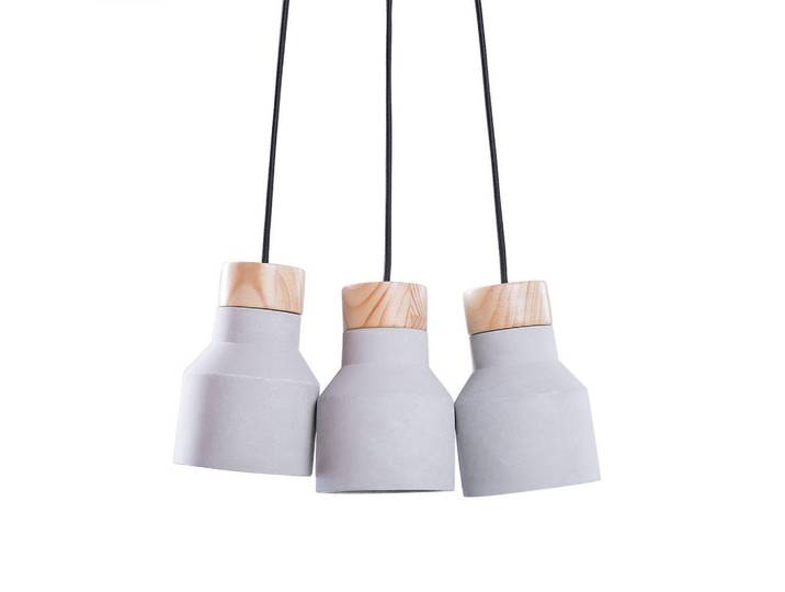 Beliani Hängeleuchte Baht 12/12/19 cm, Grau, Stein, E14, 36x19x12 cm, Lampen & Leuchten, Innenbeleuchtung, Hängeleuchten, Pendelleuchten