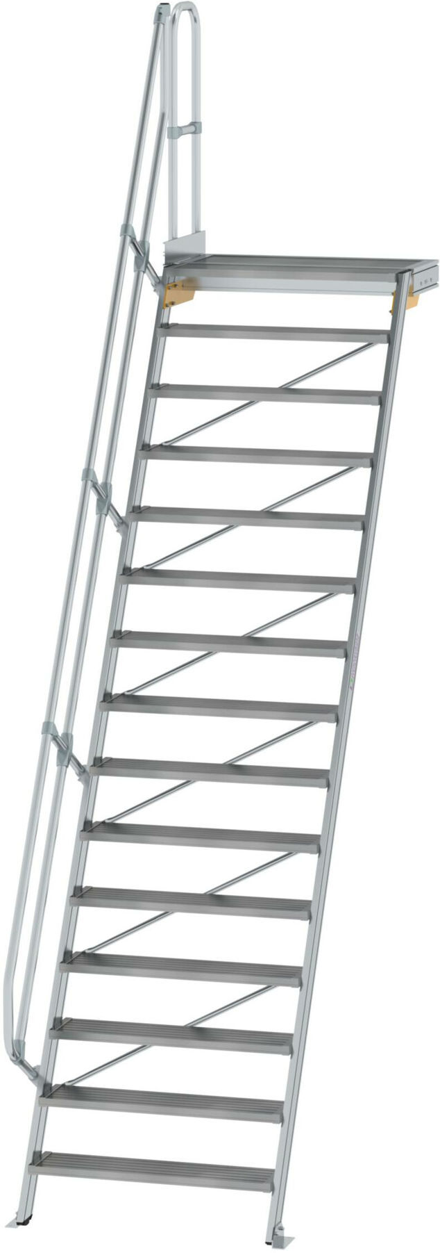 MUNK Aluminium-Treppe Plattform 60° 15 Stufen (600415)