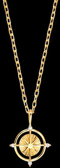 Edenly Collier Oriane â€“ 9-karÃ¤tiges Gelbgold und synthetische Diamanten