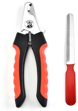 Happy Pet Pantry Professional Stainless Steel Pet Nail Clipper For Dogs & Cats red