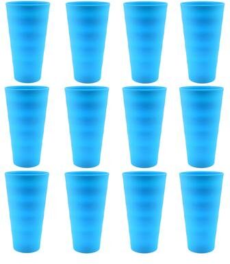 ybm home Break-Resistant Plastic Cups 18oz, Reusable Design