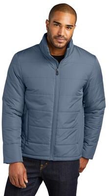 Port Authority J852 Puffer Jacket in Dusk Blue size Large   Polyester