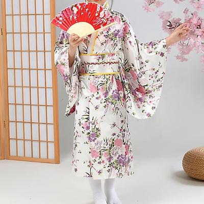 Mädchen Yukata Kleid Kimonoo Japanisch traditionell Maskerade Kinder Kimono Mantel Party