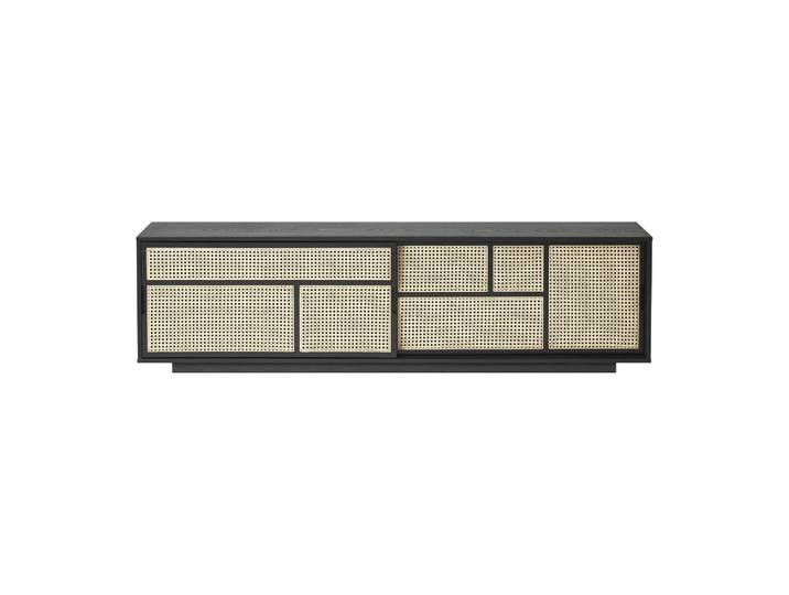 Design House Stockholm Table d appoint Air, bas noir, rotin'