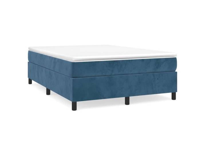 Sommier à ressorts - FAFEICY - FA001 - Velours bleu foncé - 140x200 cm - 2 places