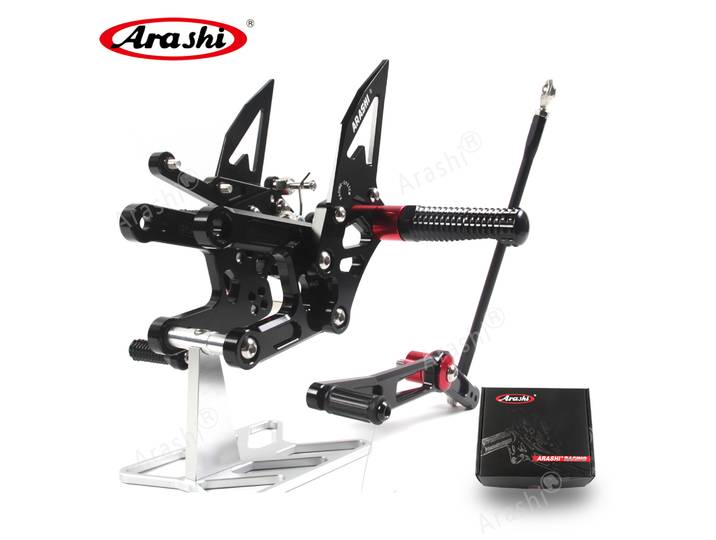 Arashi CNC Repose-pieds Réglables pour YAMAHA YZF R6 2006-2016 2006 2007 2008 2009 2010 YZF-R6 YZFR6