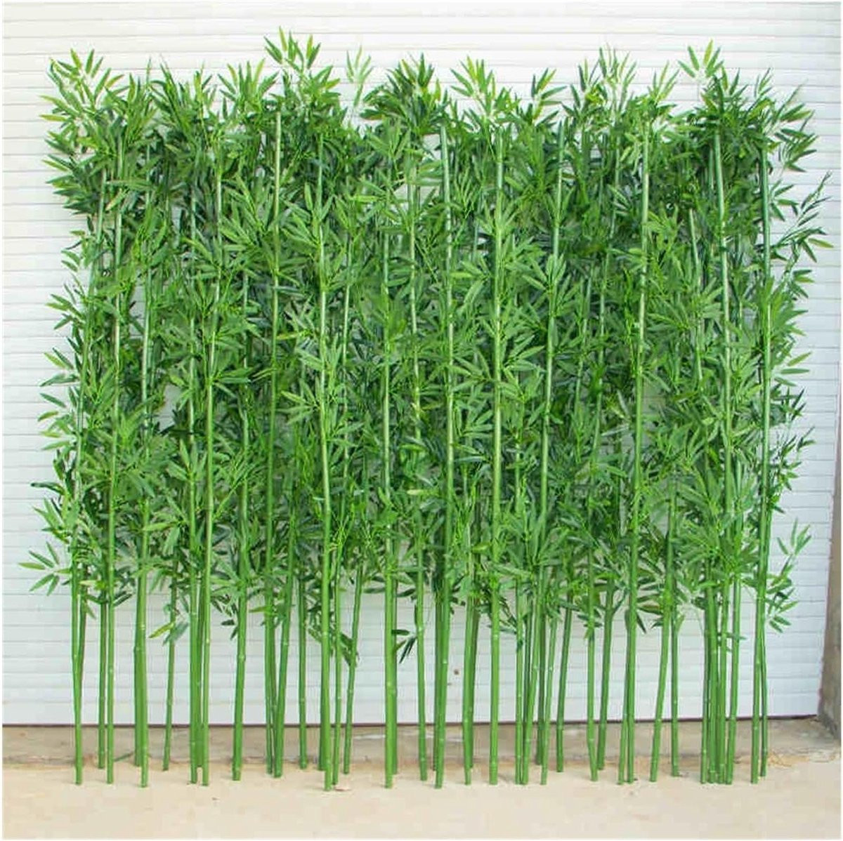Set van 50 stuks realistische kunst bamboe planten voor interieur styling, Groen, 1 m