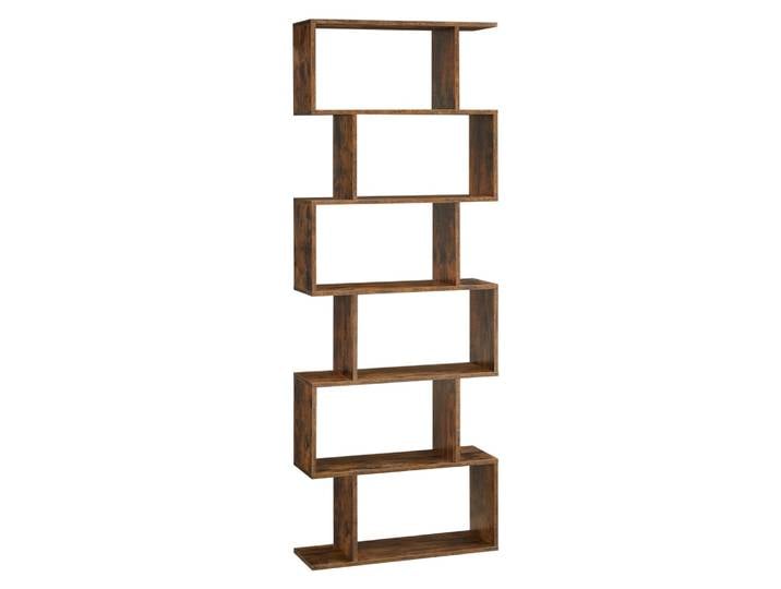 Bibliothèque à 6 niveaux de rangement cloison séparateur marron