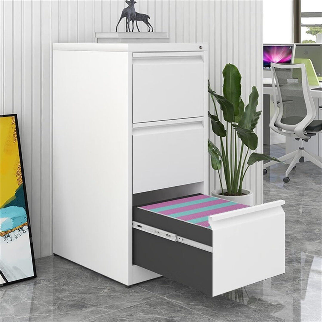FXSGER 37 cm W Filing Cabinet White 100cm H X 37cm W X 45cm D