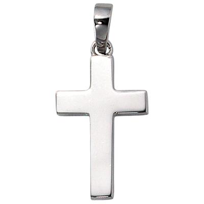Kreuzanhänger JOBO "Anhänger Kreuz", silber (silber 925), Schmuckanhänger, Damen, Silber 925 (Sterlingsilber), 925 Silber