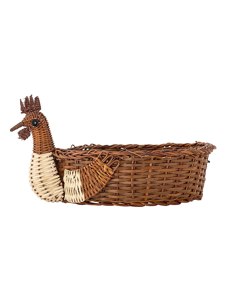 Bloomingville Korb "Marsha" in Braun/ Creme - (B)38 x (H)18 x (T)27 cm - onesize