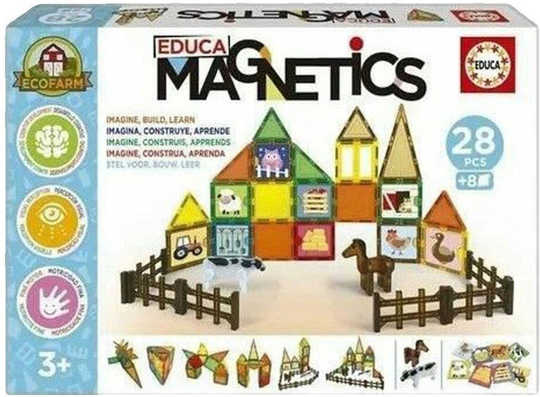 EDUCA BORRAS Magnetics Eco Farm 28 pcs - Educa
