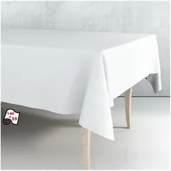 Exma, Tischdecke, Tischdeckenrolle Gummi Weiss weich 140 cm x 25 m