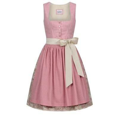 Dirndl NÜBLER "Dirndl midi Gina", Damen, Gr. 42, EURO, rosa, Obermaterial: 100% Polyester PES., Kleider