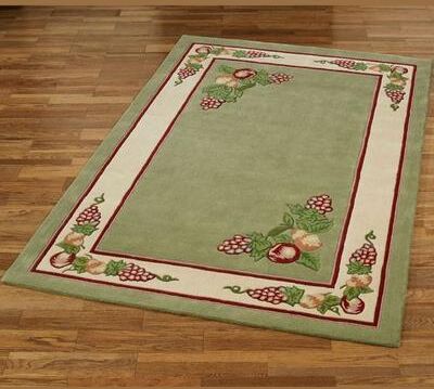 Touch of Class "Fruitful Rectangle Rug Sage, 5' x 7'9"", Sage"