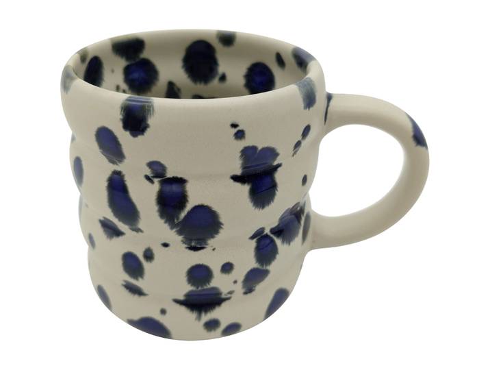 Tasse Livia blau beige Keramik H 9.8 cm 400 ml - Farbe: Blau, Beige - Tee- und Kaffee-Mug