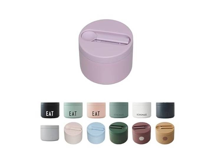 Design Letters Travel Lunch Box Isotherme Thermos Isotherme Sans BPA/BPS Boite Isotherme Repas Chaud Thermos pour aliments chauds en acier inoxydable Comprend une cuillère et une fourchette