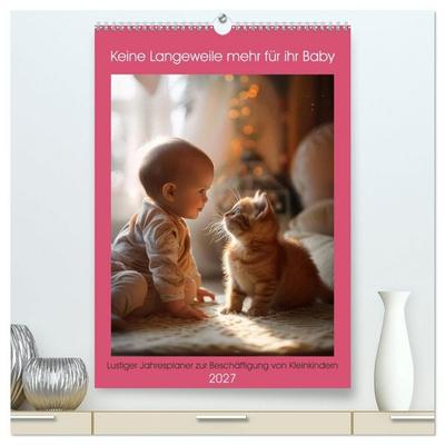 Keine Langeweile mehr für ihr Baby (hochwertiger Premium Wandkalender 2027 DIN A2 hoch), Kunstdruck in Hochglanz