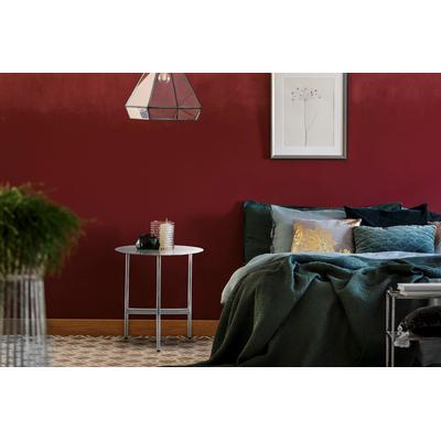 Beistelltisch KAYOOM "Pero 125, Minimalistisches Design, Passt zu jedem Einrichtungsstil", silber, B:40cm H:54cm T:40cm, 100% Edelstahl, Tische, Beistelltisch, Gestelldesign aus Edelstahl, runde Ablagefläche, minimalistisch