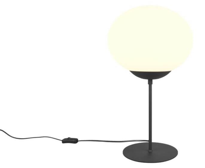 Trio Fomento Tafellamp - Zwart met Wit Glas - Ø 30 cm