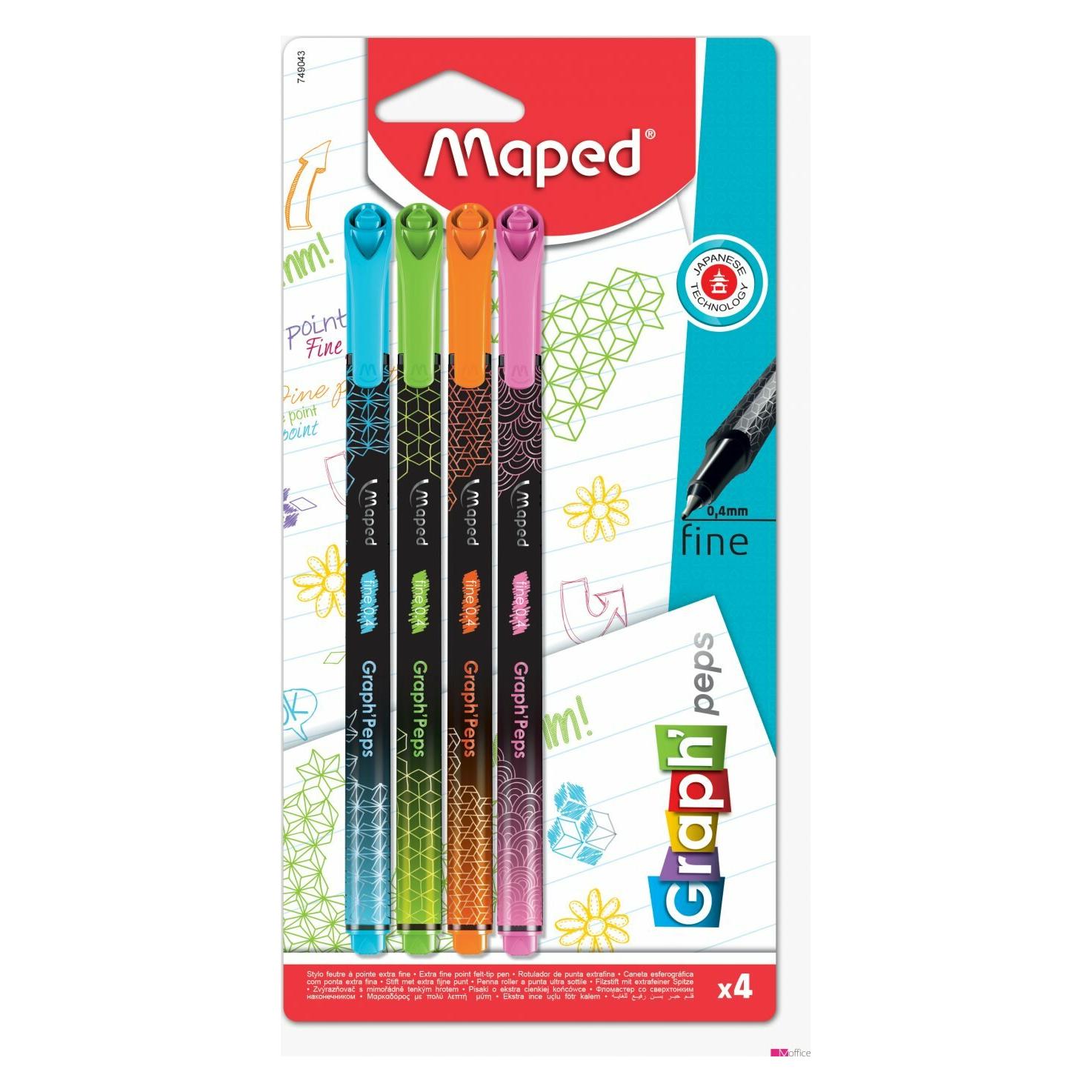 Maped Liner Graph'Peps Deco Pastel 4 Stk (4x) (155424)