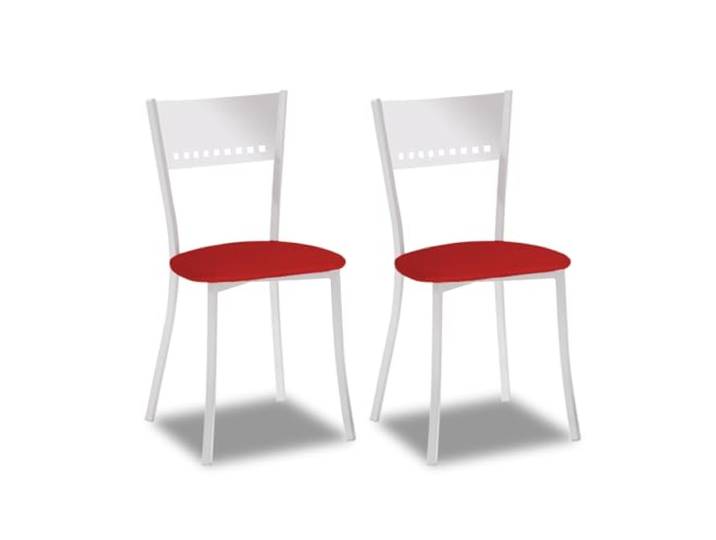 ASTIMESA SCMGRO 2 Küchenstühle, Metall, Rot, Sitzhöhe 45 cm