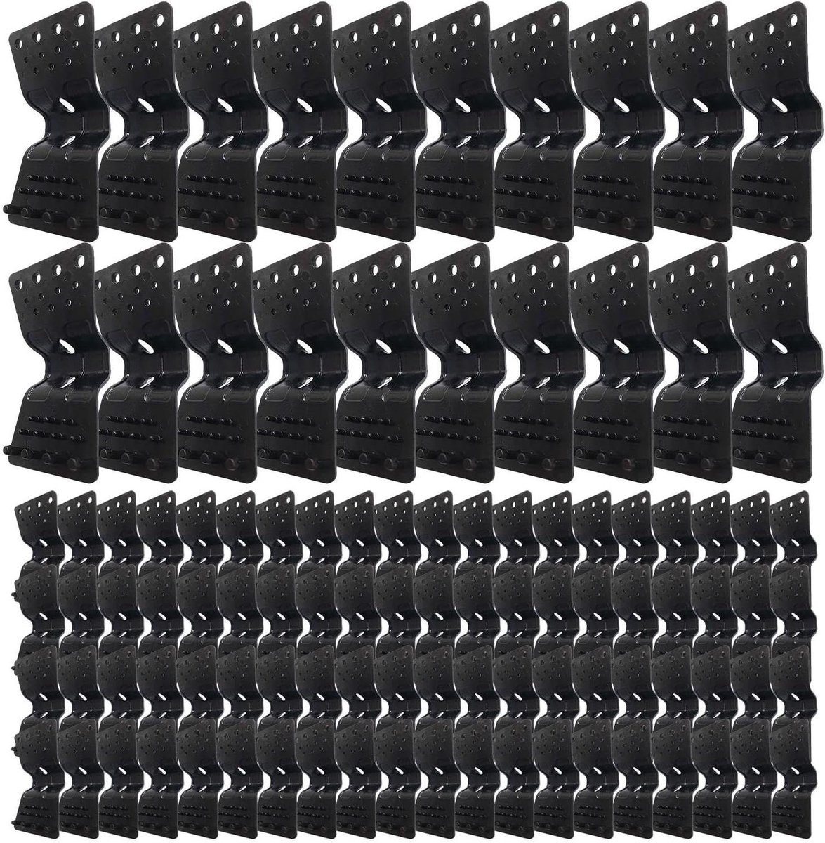 Schaduwdoek Klemmen - 100 stuks - Zwart