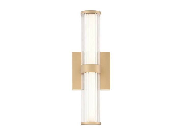 Elstead Lighting Led-Wandleuchte, Goldfarben, Metall, Glas, G, 9x35.5 cm, RoHS, CE, integrierte Steckdose, Lampen & Leuchten, Innenbeleuchtung, Wandlampe, Wandlampen