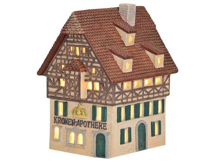 Dekohaus, Braun, Beige, Keramik, Haus, 11x17x16 cm, Dekoration, Dekofiguren & Skulpturen, Dekoobjekte