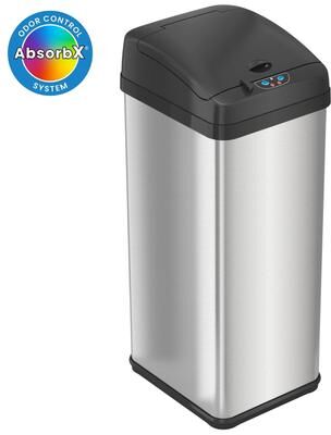 iTouchless 13 Gal Extra-Wide Stainless Steel Sensor Kitchen Trash Can