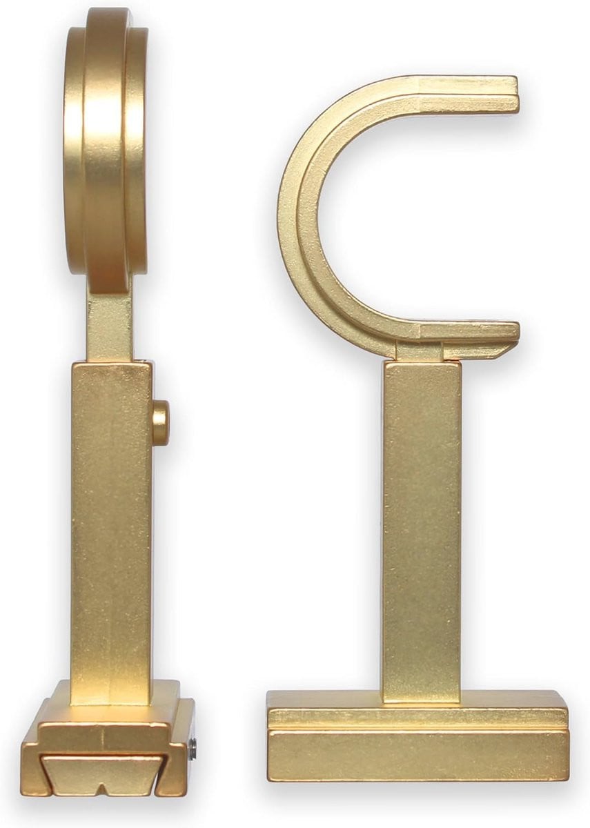 Set van 2 luxe verstelbare gordijnroedebeugels voor metalen roeden tot 1 1/4 inch diameter