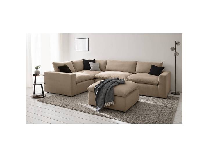 Repose-pieds Velada 84cm Gris/Cappuccino