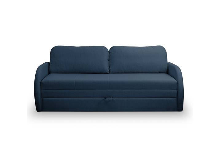 Drei-Sitzer-Schlafsofa Diego in Marineblau, Geflecht
